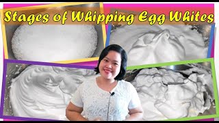 STAGES OF WHIPPING EGG WHITES  HOW TO WHIP EGG WHITES  BREAD AND PASTRY PRODUCTION [upl. by Fraya306]