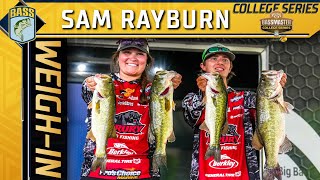 COLLEGE Day 1  2 weighins at Sam Rayburn [upl. by Wincer]