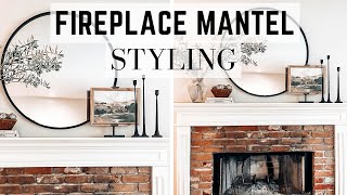 HOW TO STYLE A FIREPLACE  FIREPLACE MANTEL STYLING  IDEAS  TIPS amp TRICKS  2023 [upl. by Hollinger]