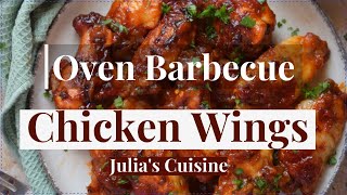 💥EASY WINGS RECIPE💥 Oven Barbecue Chicken Wings [upl. by Aihpled]