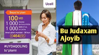 Ucell Dan UYDA QOLING Aksiyasi 1 oy tekin va bepul [upl. by God]