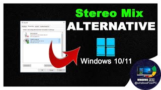 Alternative Stereo Mix Option  Working on Both Windows 1011 🌹 [upl. by Bromley599]