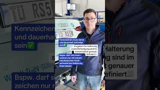 Wie genau darfst du eigentlich dein Kennzeichen anbringen🤔💭 kennzeichen tuning tüvsüd [upl. by Lehman81]