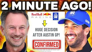 HUGE NEWS for Ricciardo amp Red Bull Verstappen after Austin GP Change everything  F1 News [upl. by Noma]