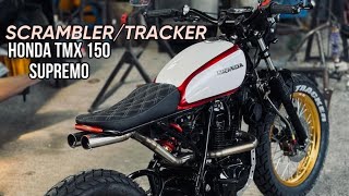 Honda TMX 150 Supremo Custom SCRAMBLERTRACKER by Tokwa Party Garage [upl. by Ecirtael802]