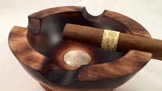 Woodturning  Cigar Ashtray [upl. by Amaral982]