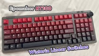 Fullsize Keyboard with OLED Screen  Epomaker RT100 Build  Wisteria Linear Switch [upl. by Oriole]