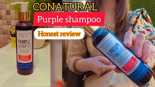 CONATURAL  purple shampoo  honest review [upl. by Ades]