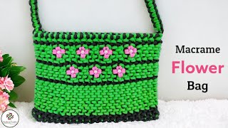 EASY MACRAME BAG TUTORIAL  TAS TALI KUR TERBARU  TORBA Z MAKRAMY [upl. by Byram924]