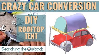 DIY rooftop tent  Camping Car setup for living into the WILD [upl. by Kee513]