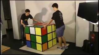 Solving the worlds largest Rubiks Cube  Feliks Zemdegs amp Mats Valk [upl. by Noella841]