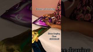 Saree prePleating and BOX folding ✅🥻trending saree tutorial viralshort tamil [upl. by Moazami]