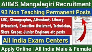 AIIMS Mangalagiri Recruitment 2024  Permanent Central Govt Jobs 10th12th Passed Vacancy [upl. by Justus499]