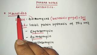 MACROLIDE ANTIBIOTICS WITH TRICKS5  RRB PHARMACIST EXAM  GPAT  ESIC  PART59 [upl. by Cullan]