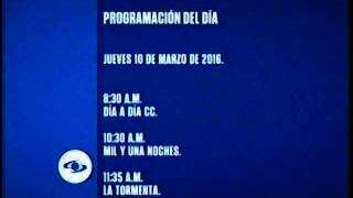 Programación Caracol Televisión Colombia 10316 [upl. by Rossen879]