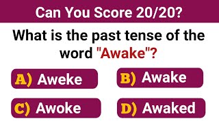 Choose The Correct Past Tense Verb  Past Tense Verb Quiz part 2 [upl. by Atiuqahc]