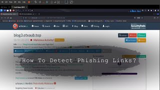 How To Detect Phishing Links [upl. by Dahlia]