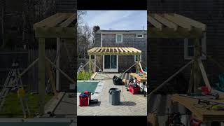 Patio Cover homerenovation finishcarpentry woodworking building carpentry carpenterslife [upl. by Airym]