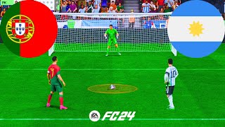 ARGENTINA VS PORTUGAL  FIFA 24  RONALDO VS MESSI  PENALTY SHOOTOUT  WC FINAL [upl. by Goggin53]