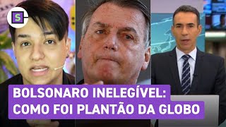 Globo muda vinheta do plantão para anunciar Bolsonaro inelegível veja como foi [upl. by Kessia428]