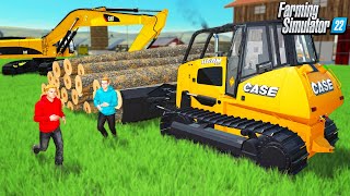 OUR quotBULLDOZERquot RIPPIN THROUGH THE WOODS NEW 350000 DOZER ON FLAT SURVIVAL  Farming Simulator [upl. by Jacquetta]