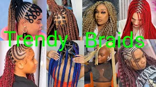 80  New amp Latest Braiding Hairstyles For Black Women 2024  Trendy Braids Hair Styles [upl. by Annaillil437]