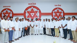 విజేతలతో ఆత్మీయ సమావేశమైన జనసేనాని  JanaSena Party  Pawan Kalyan [upl. by Ahsekin220]