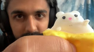 My first ASMR video  Whispering Tapping Crinkles Lid Sounds [upl. by Nnave]