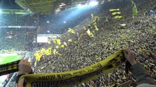 Borussia Dortmund Fans incredible atmosphere in Signal Iduna Park [upl. by Aimar]