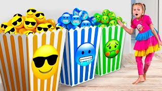 Maya mostra cores com emoji Box of Surprise  Jogos divertidos para crianças [upl. by Arline]