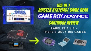 105in1 BEST Sega Master System Game Gear Multi Cartridge for GAMEBOY ADVANCE GBA [upl. by Rosalinde]