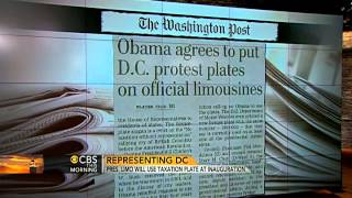 Obamas limo plates to carry protest slogan [upl. by Nodla]