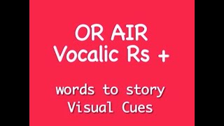 OR AIR The Tortoise and the Hare Vocalic R practice with Visual Cues [upl. by Ettezil]