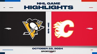 NHL Highlights  Penguins vs Flames  October 22 2024 [upl. by Dagna645]