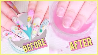 How I remove acrylic nails at home [upl. by Lledo]