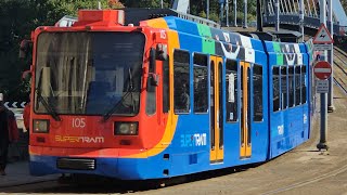 Sheffield SuperTram 105 From Middlewood To Meadowhall [upl. by Liatnahs]