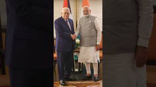 PM Modi holds bilateral meeting with HE Mahmoud Abbas President of Palestine  shorts [upl. by Nosdrahcir]