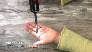 Mr 7 Hands by Apollo Tools How to change batteries turn on lights and unfold screwdriver arms [upl. by Cornall]