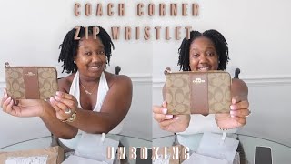 Coach Corner Zip Wristlet [upl. by Amesari611]