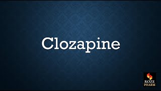 Clozapine pronunciation schizophrenia drug bipolar medicine How to say Roze Pharm [upl. by Airla223]