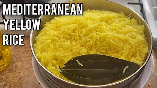 Mediterranean yellow rice  Turmeric Rice  Basmati rice recipe  how to cook basmati rice [upl. by Aiuqes]