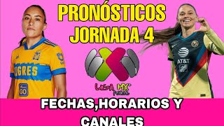 JORNADA 4 LIGA MX FEMENIL CLAUSURA 2024 FECHAS HORARIOS Y CANALES [upl. by Tloc99]