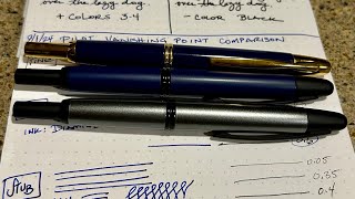 Pilot Vanishing Point Comparison  F M amp Stub Nibs [upl. by Neeli]