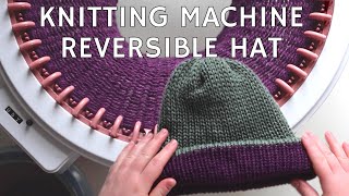 Sentro Knitting Machine for Beginners Knit a Reversible Hat  Circular Knitting Machine Tutorial [upl. by Allicsirp]