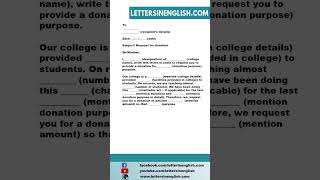 Donation Request Letter for College [upl. by Adnic268]