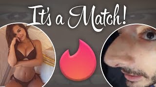 Trying TINDER with 15000 People Watching LIVE [upl. by Dowzall387]