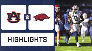 SEC Football Auburn vs Arkansas Highlights [upl. by Maddis]