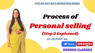 CH 20  PART 33 PERSONAL SELLING PROCESS  STEP 2 PRE APPROACH IBPS SO NET COMMERCE  HTET PGT [upl. by Decima495]