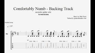 Acoustician  Comfortably Numb solo  guitar backing track  acoustic rhythm guitar chords [upl. by Ysnap361]