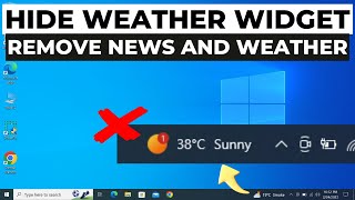 How to Remove Weather and News Widget from Taskbar in Windows 10 [upl. by Egiedan627]